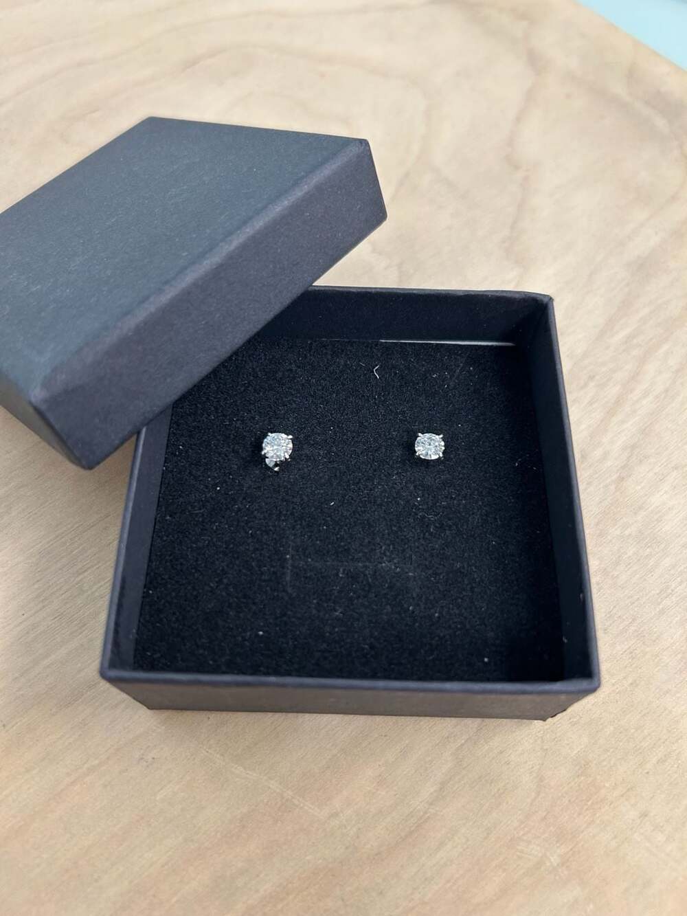 GRA Certified 0.50 Carat Round Cut Moissanite Stud Earrings